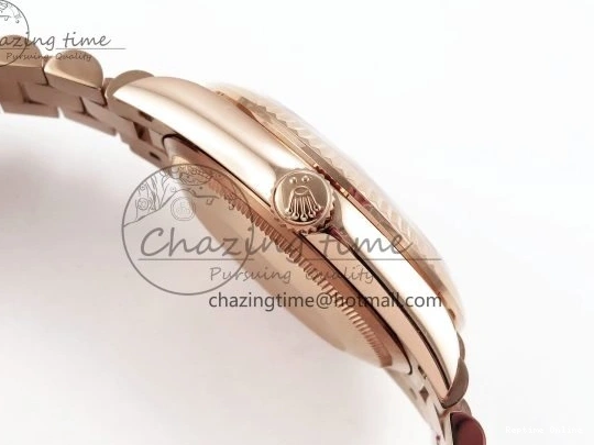 0523 OdorResistant Day Date 36 RG TWSF Best Edition White Diamonds Dial on RG Bracelet A 1610